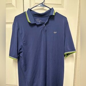 Vineyard Vines Blue and Green Polo Shirt